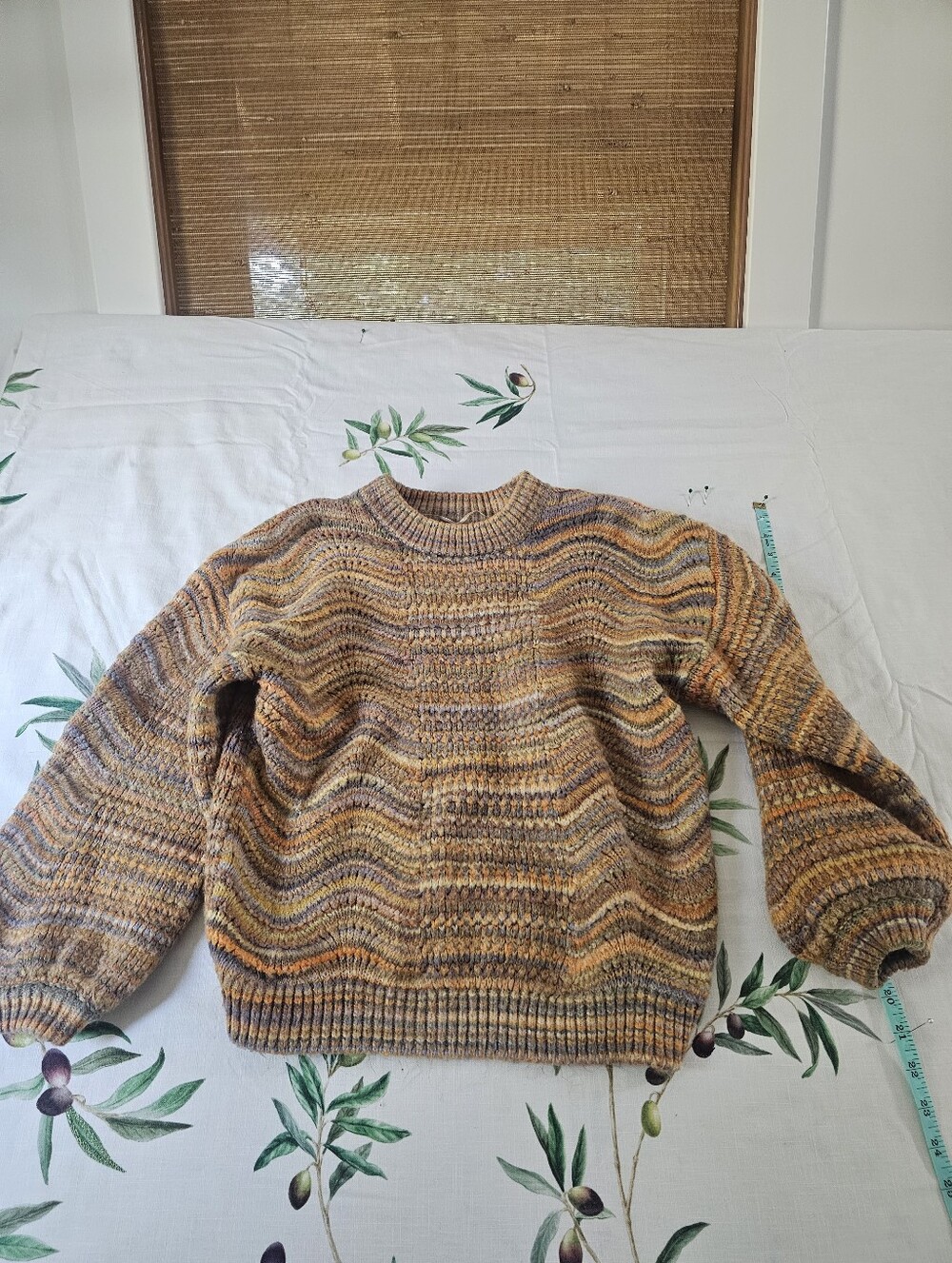 Universal Thread  Crewneck Sweater in Mustard, Brown & Lavender Sz S